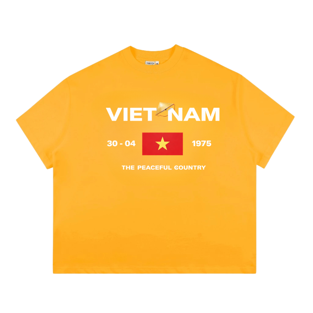 Áo Thun Local Brand VEQISTU " 30 Tháng 4  " Form Big Boxy Rộng Unisex 250Gsm 100% Cotton