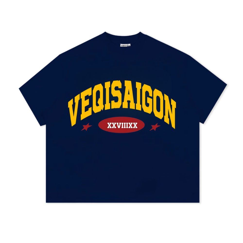 Áo Thun Big Boxy Local Brand VEQISTU Cotton Cổ Tròn Form Rộng Unisex Nam Nữ "VEQISAIGON XXVIIIXX" Oversize Streetwear