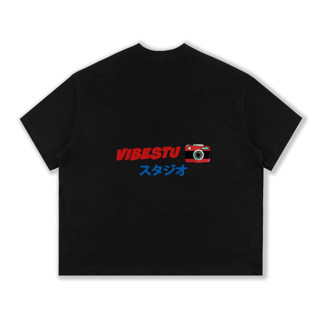 Áo Thun Local Brand VEQISTU " Vibes Japan ", Áo Thun Boxy Form Rộng Unisex 250Gsm 100% Cotton