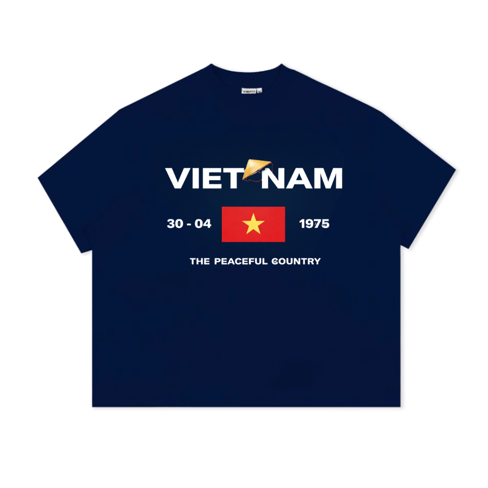 Áo Thun Local Brand VEQISTU " 30 Tháng 4  " Form Big Boxy Rộng Unisex 250Gsm 100% Cotton
