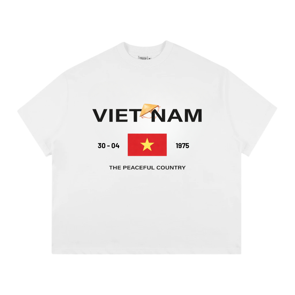 Áo Thun Local Brand VEQISTU " 30 Tháng 4  " Form Big Boxy Rộng Unisex 250Gsm 100% Cotton