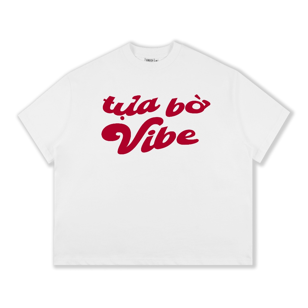 Áo Thun Local Brand VEQISTU "Tựa Bờ Vibe", Áo Thun Boxy Form Rộng Unisex 250Gsm 100% Cotton