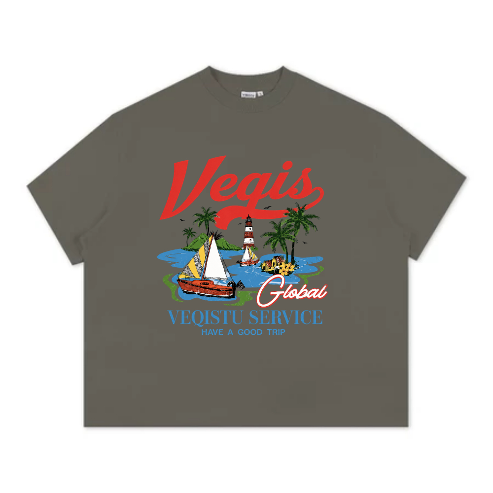 Áo Thun Local Brand VEQISTU" Service " Form Big Boxy Unisex 250Gsm Cotton