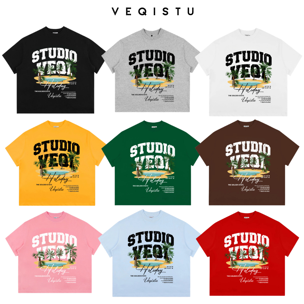 Áo Thun Local Brand VEQISTU " Đảo Cọ " Form Big Boxy Unisex 250Gsm Cotton