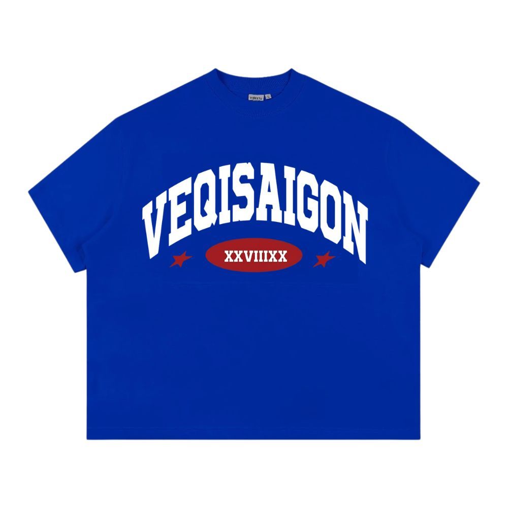 Áo Thun Big Boxy Local Brand VEQISTU Cotton Cổ Tròn Form Rộng Unisex Nam Nữ "VEQISAIGON XXVIIIXX" Oversize Streetwear