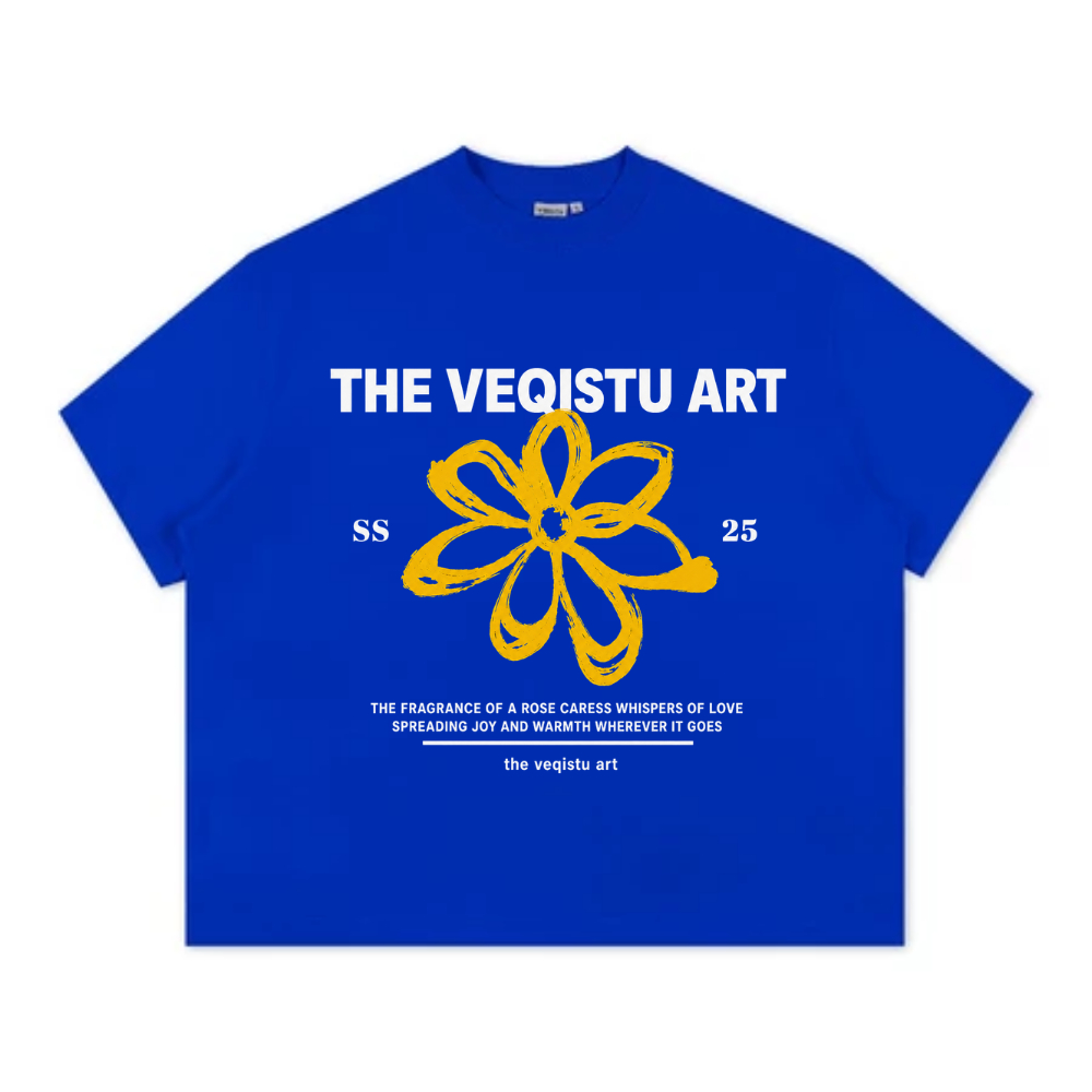 Áo Thun Local Brand VEQISTU" Flower SS25 " Form Big Boxy Unisex 250Gsm Cotton