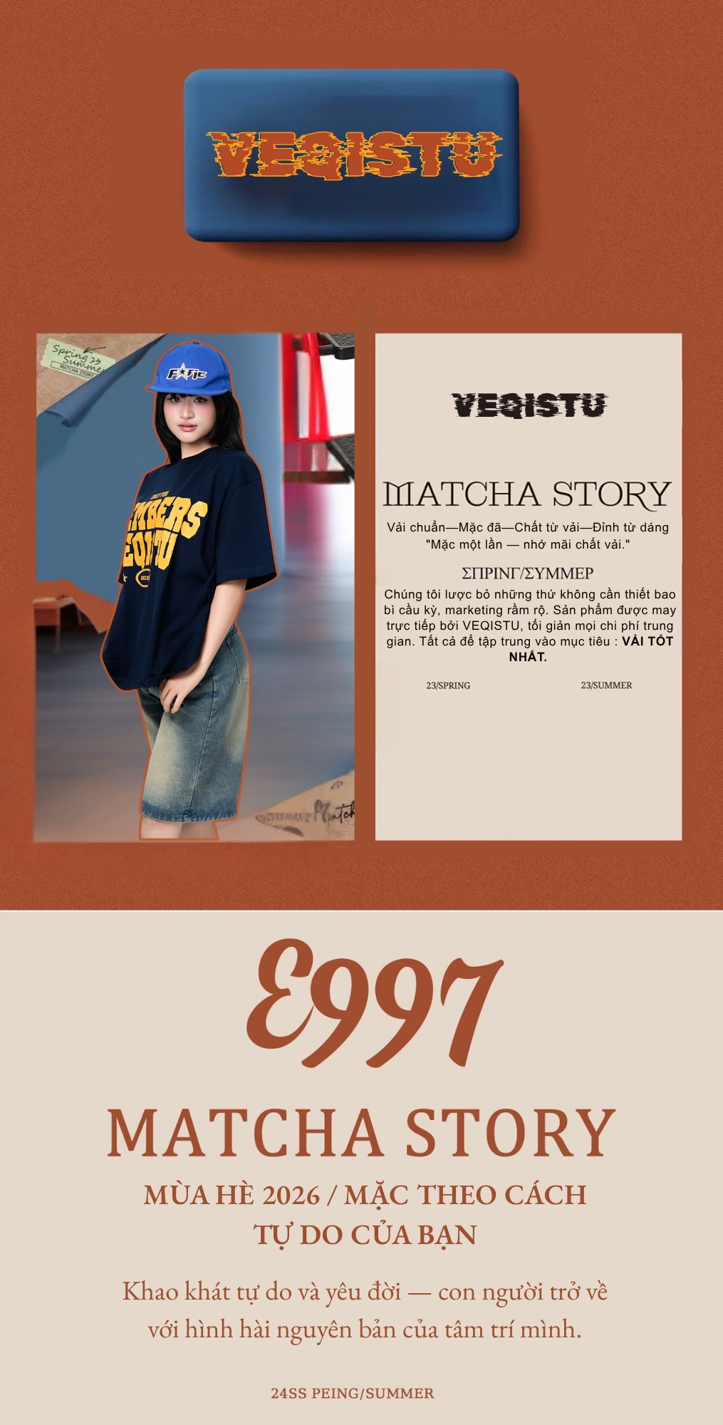 Áo Thun Local Brand VEQISTU "Quýt Làm Cam Chịu", Áo Thun Boxy Form Rộng Unisex 250Gsm 100% Cotton