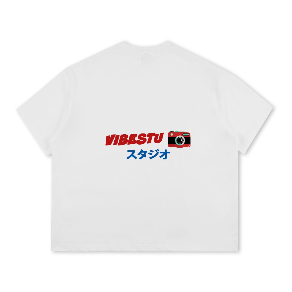Áo Thun Local Brand VEQISTU " Vibes Japan ", Áo Thun Boxy Form Rộng Unisex 250Gsm 100% Cotton