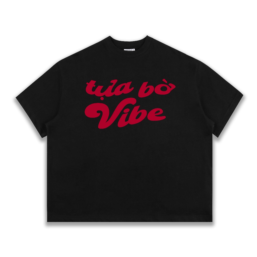 Áo Thun Local Brand VEQISTU "Tựa Bờ Vibe", Áo Thun Boxy Form Rộng Unisex 250Gsm 100% Cotton