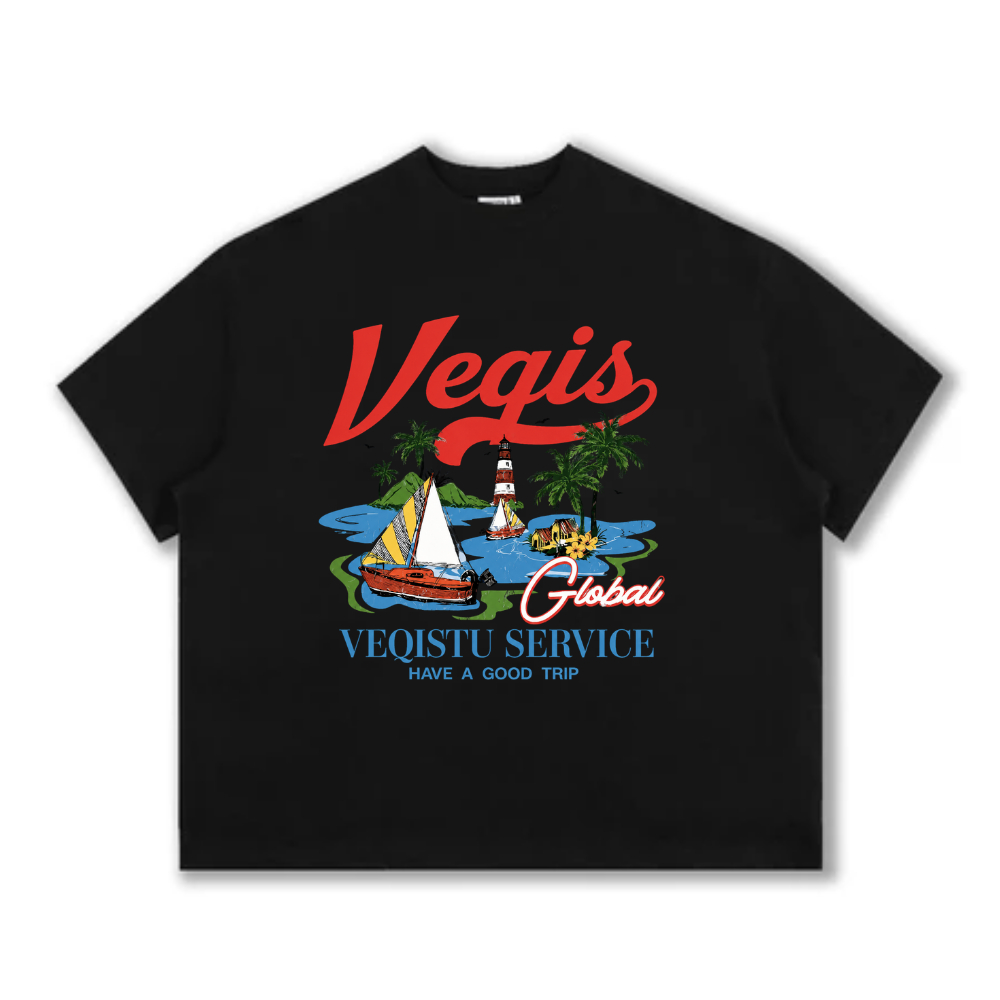 Áo Thun Local Brand VEQISTU" Service " Form Big Boxy Unisex 250Gsm Cotton