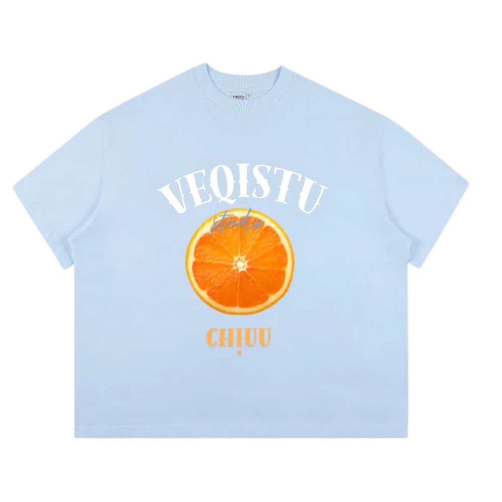 Áo Thun Local Brand VEQISTU "Quýt Làm Cam Chịu", Áo Thun Boxy Form Rộng Unisex 250Gsm 100% Cotton