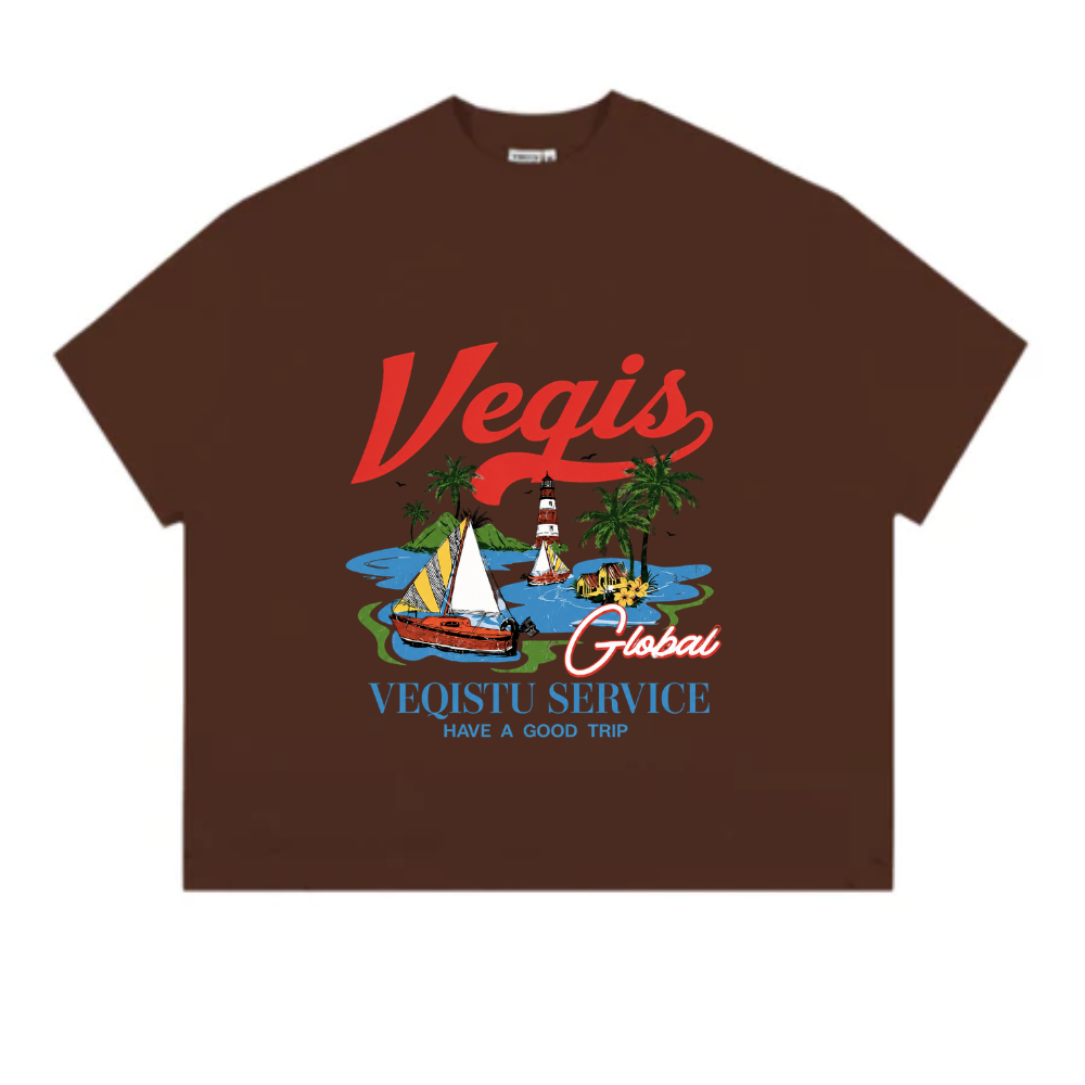 Áo Thun Local Brand VEQISTU" Service " Form Big Boxy Unisex 250Gsm Cotton