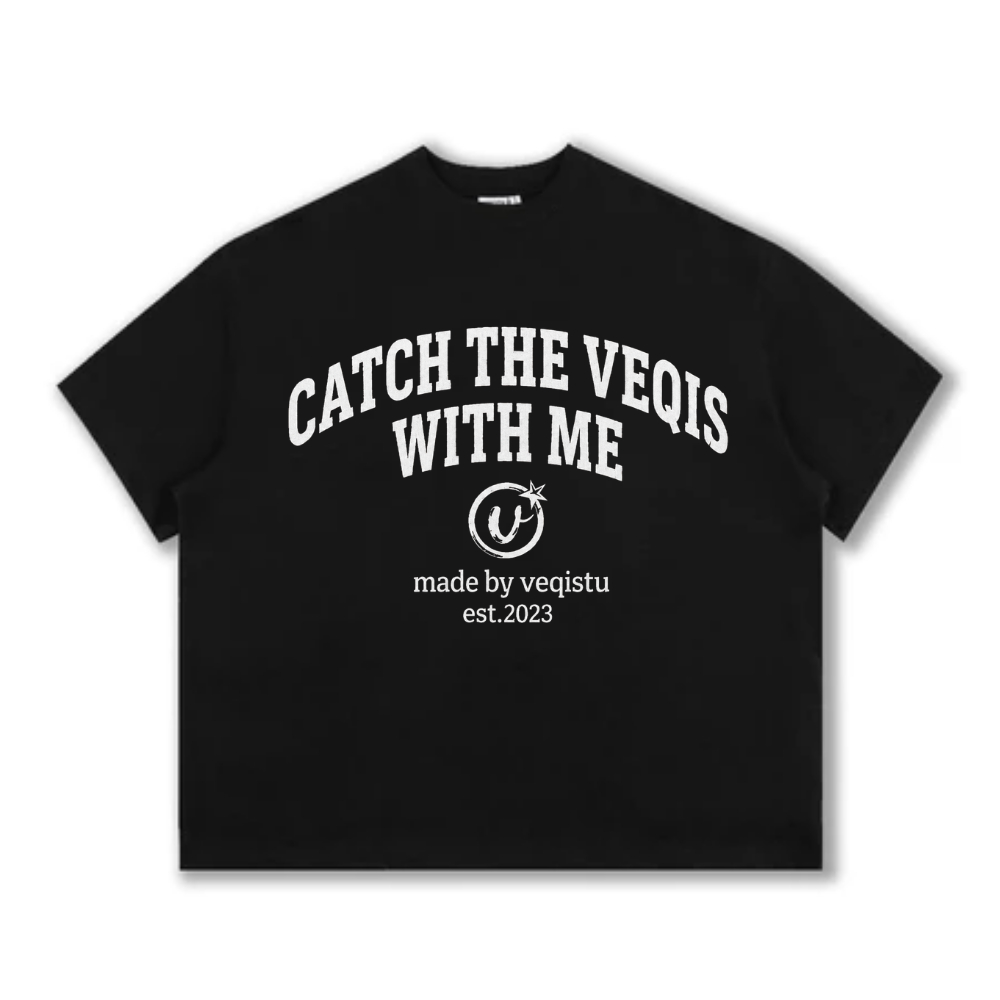 Áo Thun Local Brand VEQISTU" With Me ", Áo Thun Boxy Form Rộng Unisex 250Gsm 100% Cotton