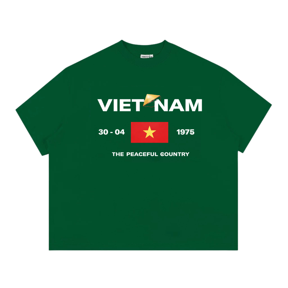 Áo Thun Local Brand VEQISTU " 30 Tháng 4  " Form Big Boxy Rộng Unisex 250Gsm 100% Cotton