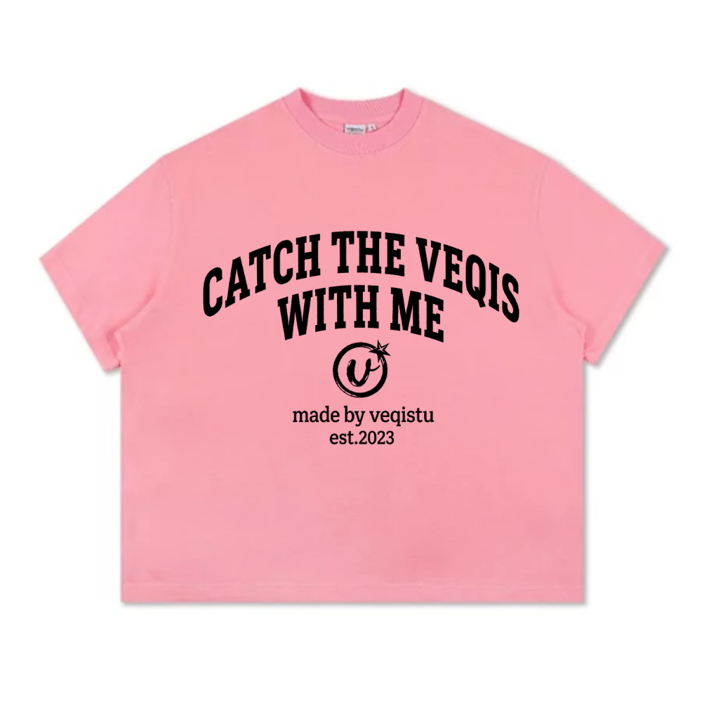 Áo Thun Local Brand VEQISTU" With Me ", Áo Thun Boxy Form Rộng Unisex 250Gsm 100% Cotton