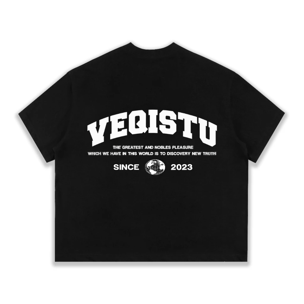 Áo Thun mùa hè Local Brand VEQISTU Earth, Áo Thun Boxy Form Rộng Unisex 250Gsm 100% Cotton