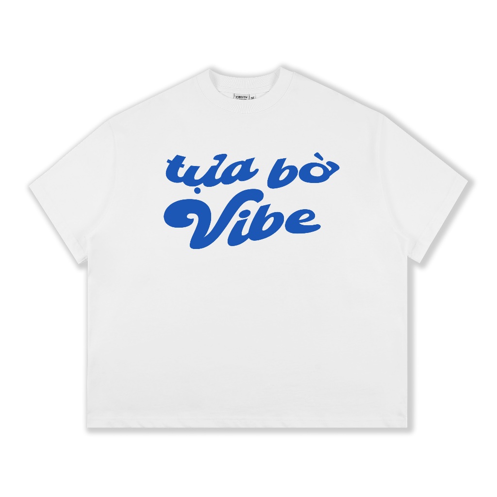 Áo Thun Local Brand VEQISTU "Tựa Bờ Vibe", Áo Thun Boxy Form Rộng Unisex 250Gsm 100% Cotton